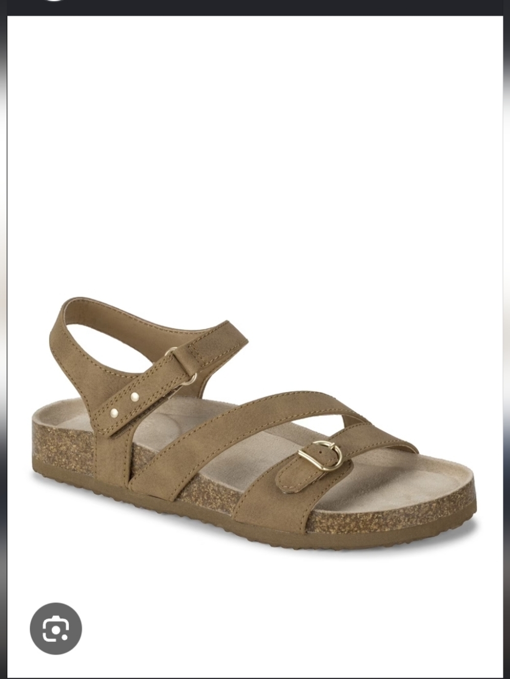 Wear Ever  Neutral Taupe Strappy Cork-Style Sandal